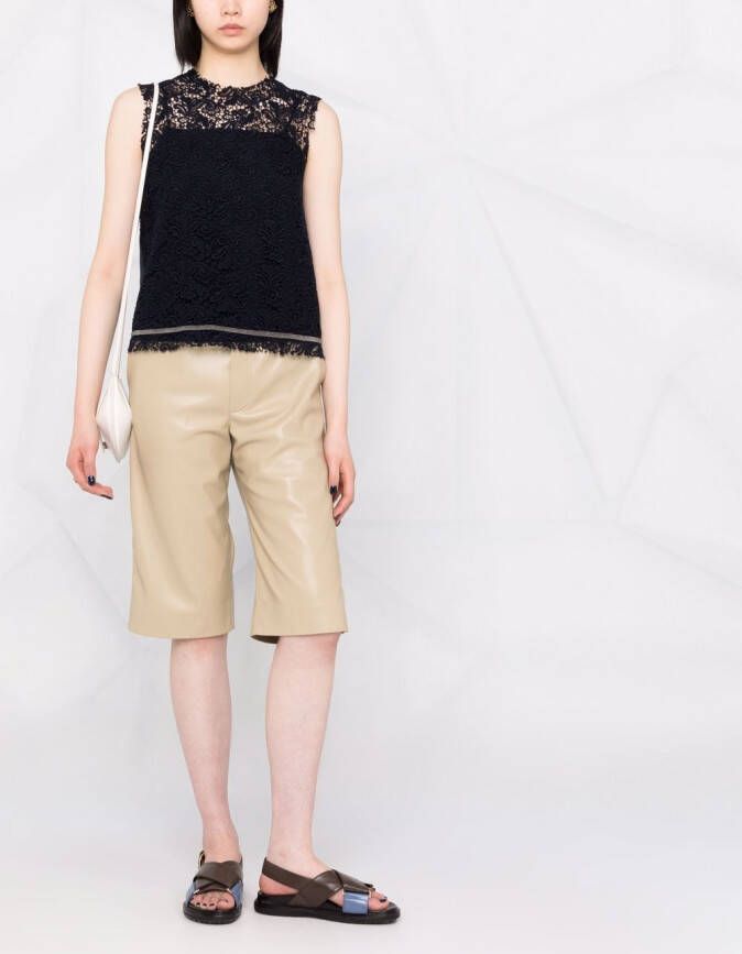 Fabiana Filippi Mouwloze top Blauw