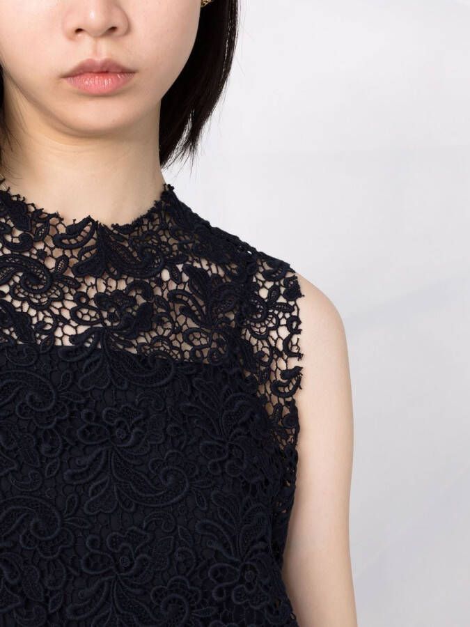 Fabiana Filippi Mouwloze top Blauw