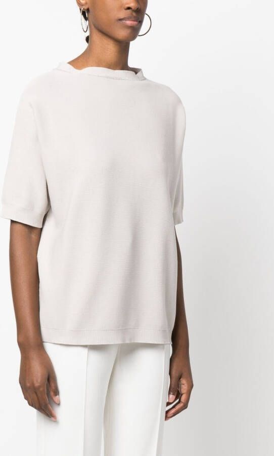 Fabiana Filippi Gebreide top Beige