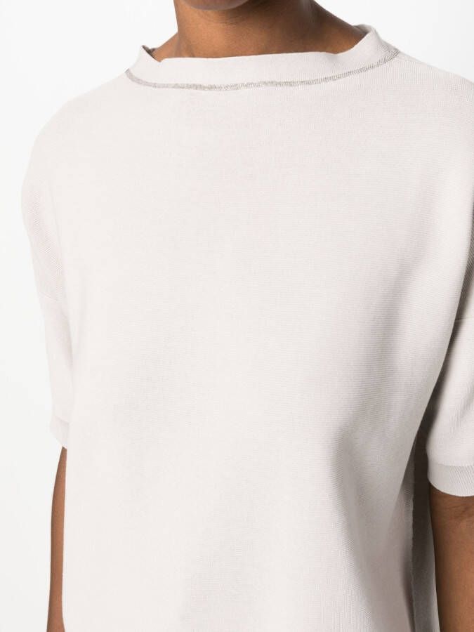 Fabiana Filippi Gebreide top Beige