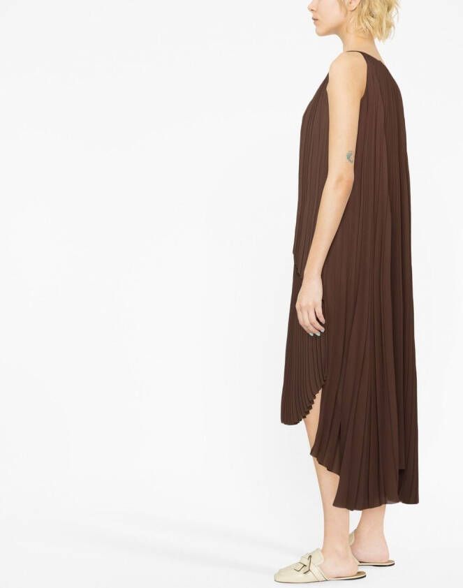 Fabiana Filippi Asymmetrische jurk Bruin