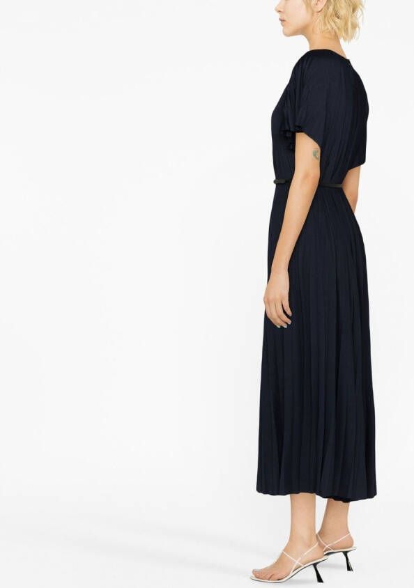 Fabiana Filippi Geplooide midi-jurk Blauw