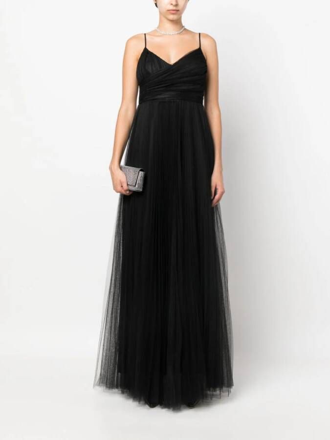 Fabiana Filippi Geplooide maxi-jurk Zwart