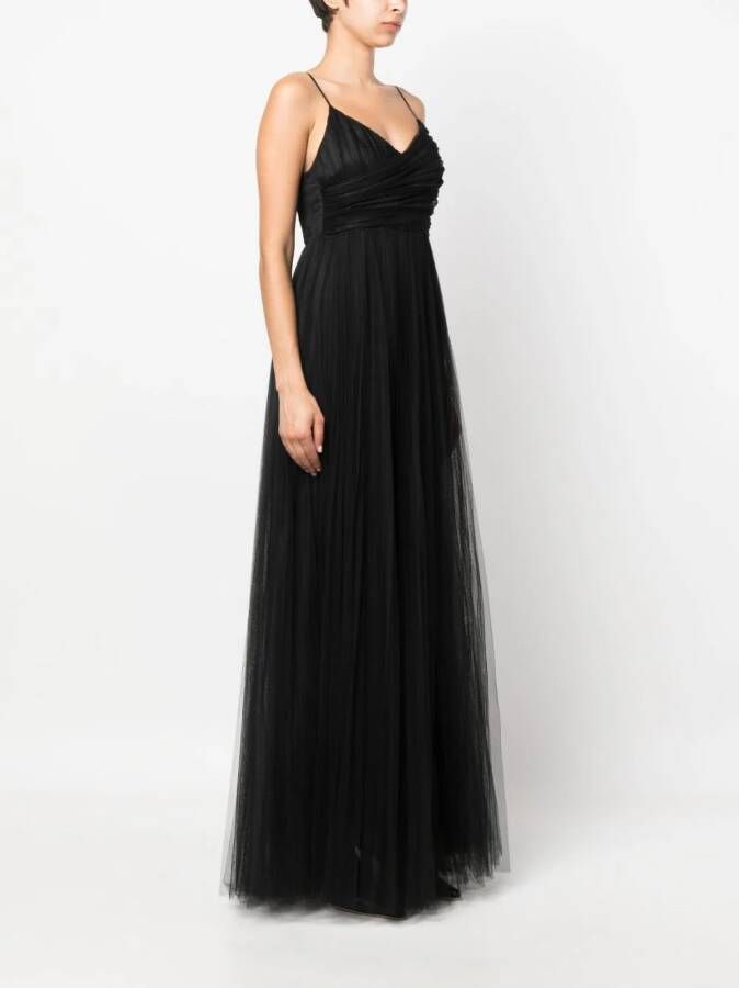 Fabiana Filippi Geplooide maxi-jurk Zwart