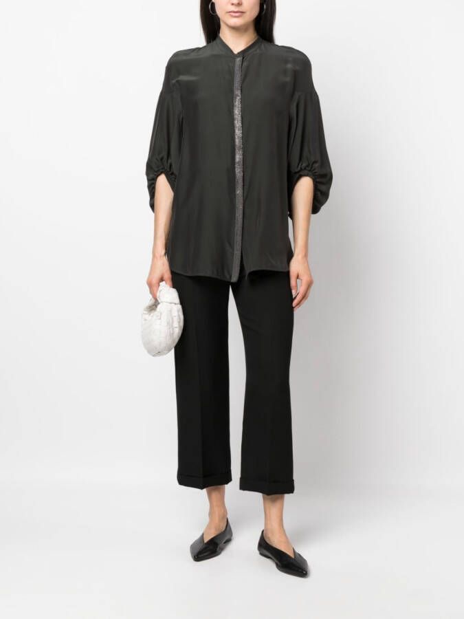 Fabiana Filippi Blouse verfraaid met stras Groen