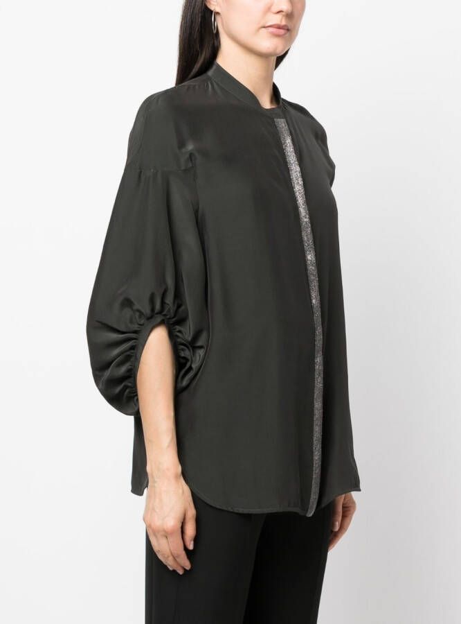 Fabiana Filippi Blouse verfraaid met stras Groen