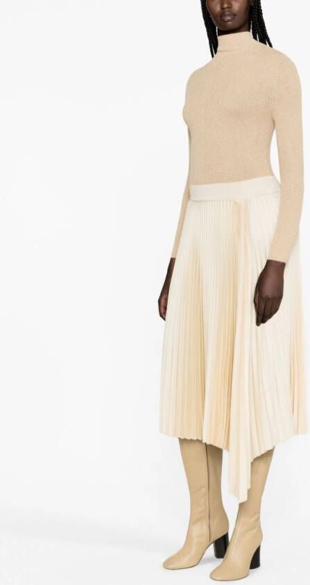 Fabiana Filippi Ribgebreide top Beige