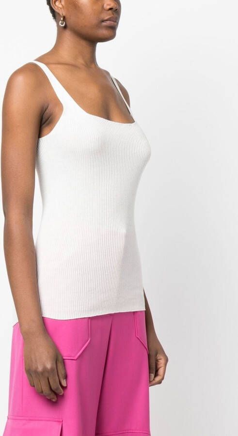 Fabiana Filippi Ribgebreide tanktop Wit