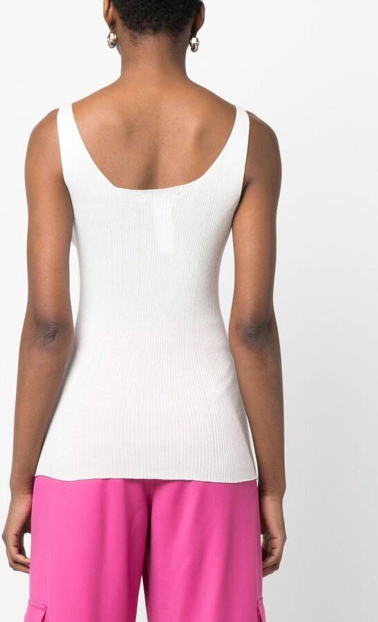 Fabiana Filippi Ribgebreide tanktop Wit