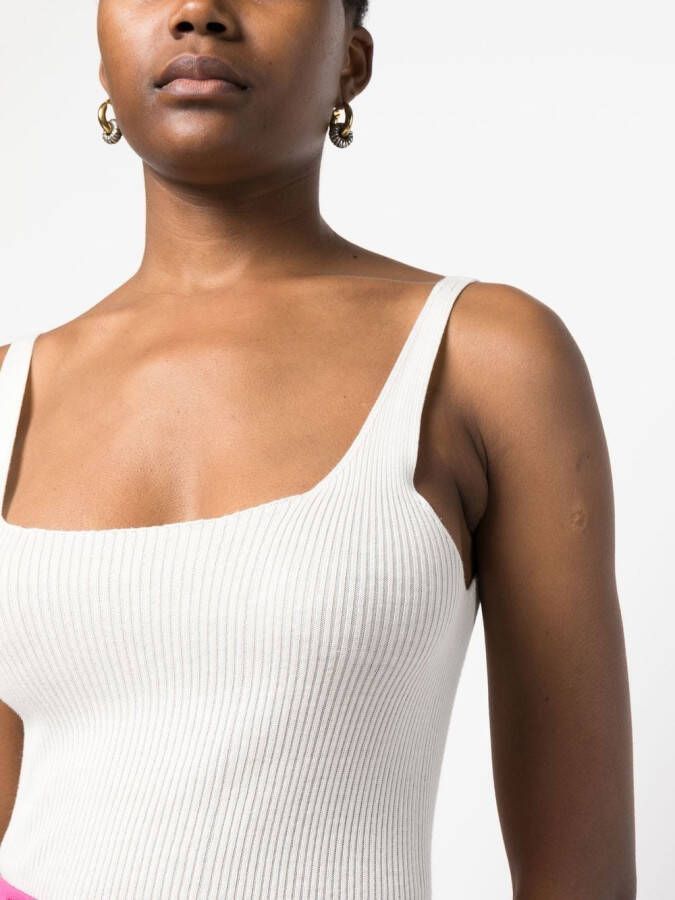 Fabiana Filippi Ribgebreide tanktop Wit