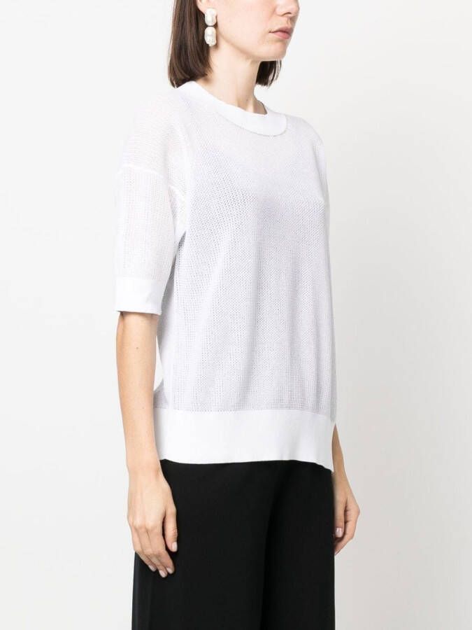 Fabiana Filippi Semi-doorzichtig T-shirt Wit