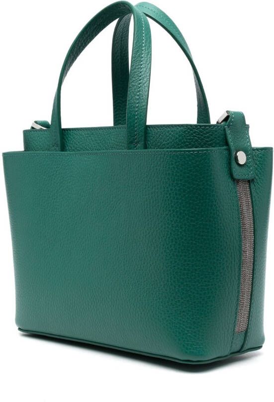 Fabiana Filippi Leren shopper Groen