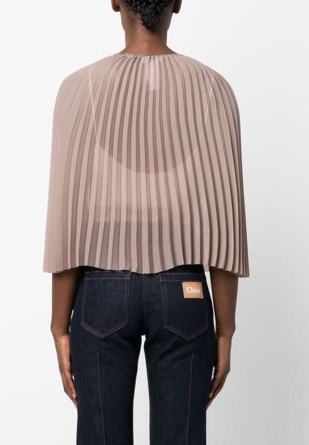 Fabiana Filippi Geplooide cape Beige
