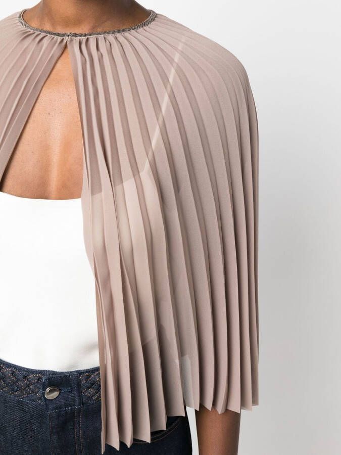 Fabiana Filippi Geplooide cape Beige