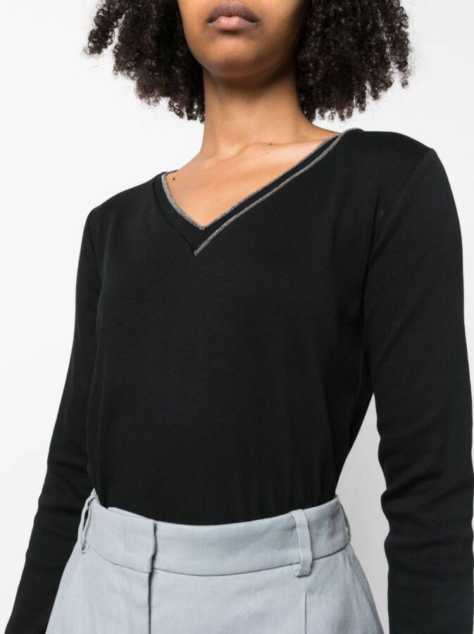 Fabiana Filippi Sweater met kettingdetail Zwart
