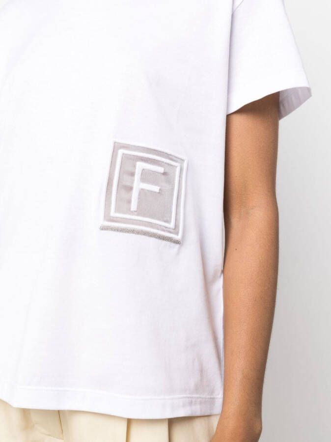 Fabiana Filippi T-shirt met logopatch Wit