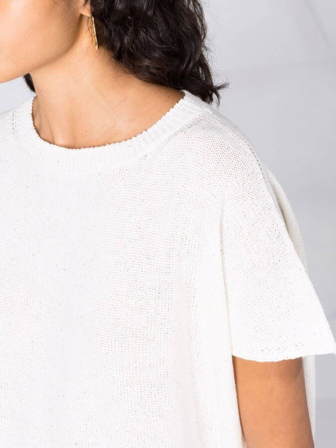 Fabiana Filippi T-shirt met zijsplit Wit