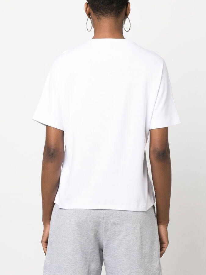 Fabiana Filippi T-shirt verfraaid met kralen Wit