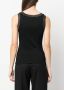 Fabiana Filippi Tanktop met metallic afwerking Zwart - Thumbnail 4