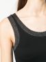 Fabiana Filippi Tanktop met metallic afwerking Zwart - Thumbnail 5