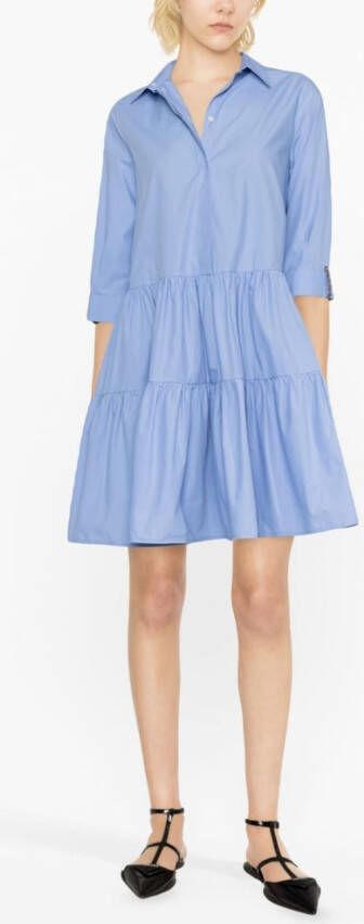 Fabiana Filippi Gelaagde blousejurk Blauw