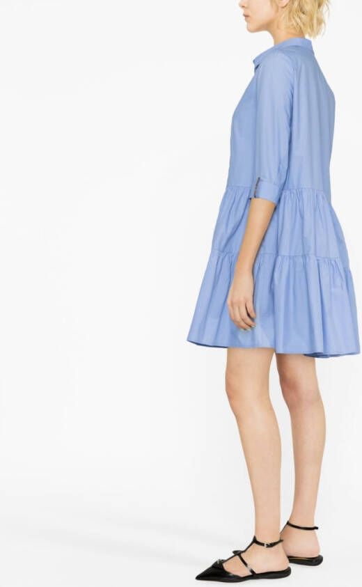Fabiana Filippi Gelaagde blousejurk Blauw