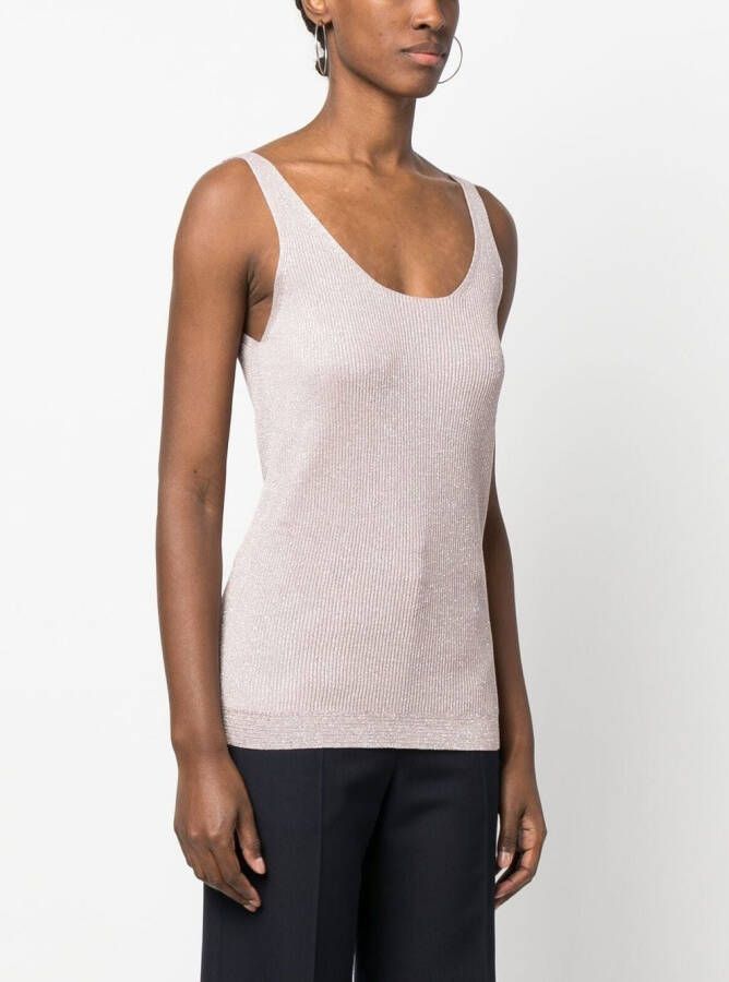 Fabiana Filippi Top met diepe ronde hals Roze
