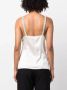 Fabiana Filippi Satijnen top met metallic afwerking Beige - Thumbnail 4