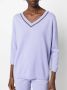 Fabiana Filippi Top met V-hals Blauw - Thumbnail 5
