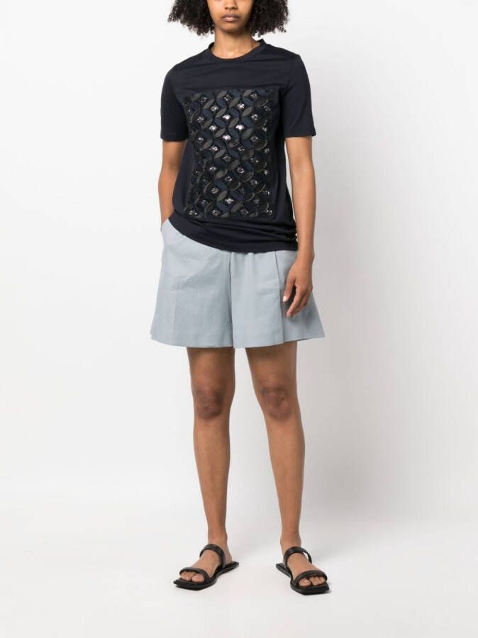 Fabiana Filippi Trui met ronde hals Blauw