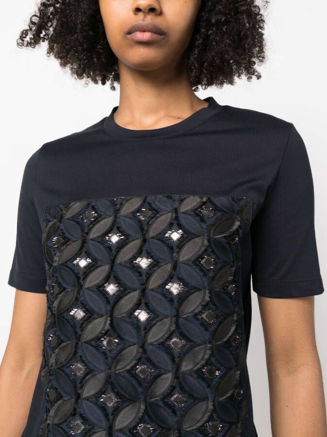 Fabiana Filippi Trui met ronde hals Blauw