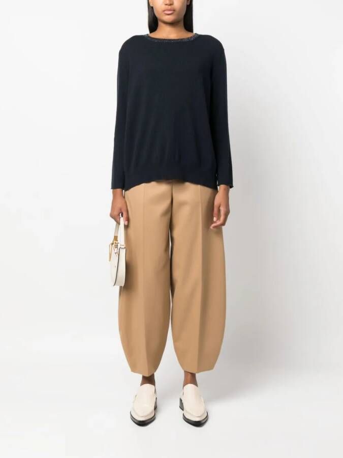 Fabiana Filippi Sweater met ronde hals Blauw