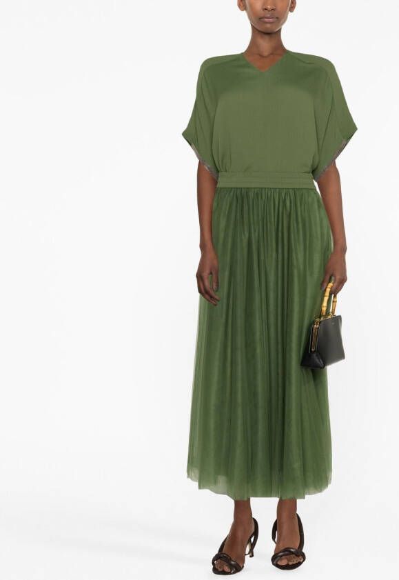 Fabiana Filippi Tulen midi-rok Groen