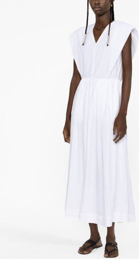 Fabiana Filippi Maxi-jurk met korte mouwen Wit