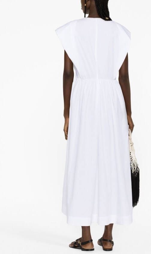 Fabiana Filippi Maxi-jurk met korte mouwen Wit
