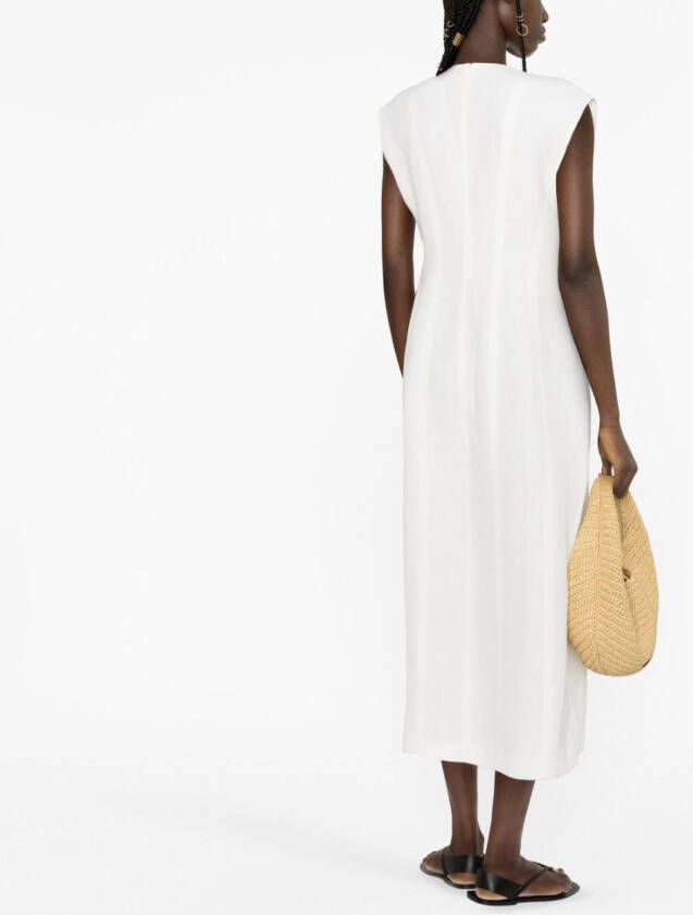 Fabiana Filippi Midi-jurk met V-hals Wit