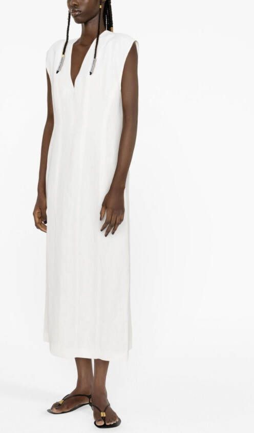 Fabiana Filippi Midi-jurk met V-hals Wit