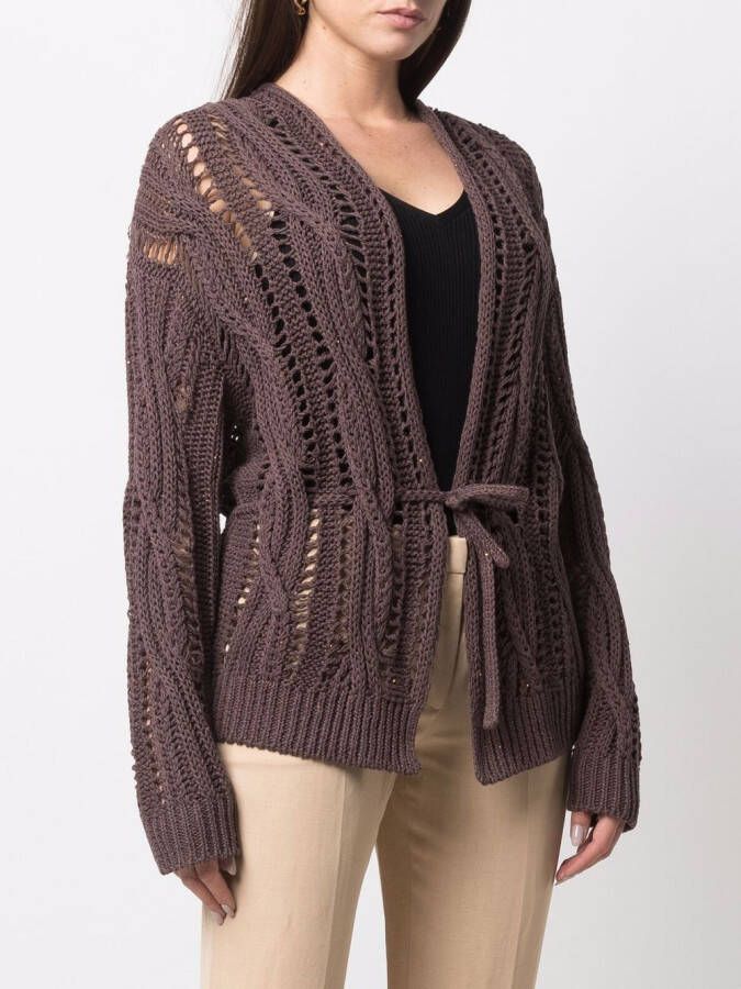 Fabiana Filippi Vest met pailletten Bruin