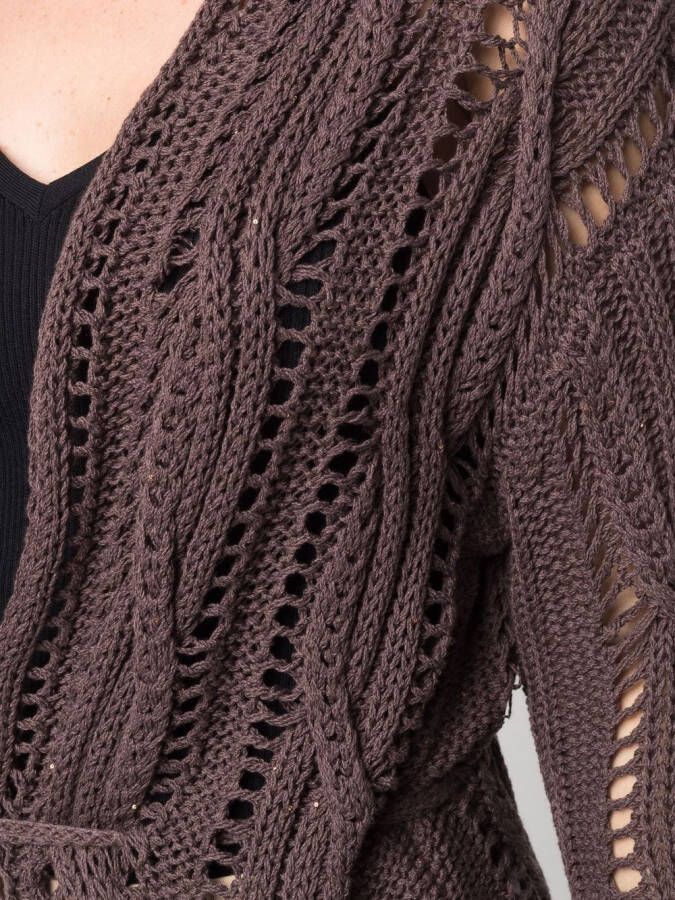 Fabiana Filippi Vest met pailletten Bruin