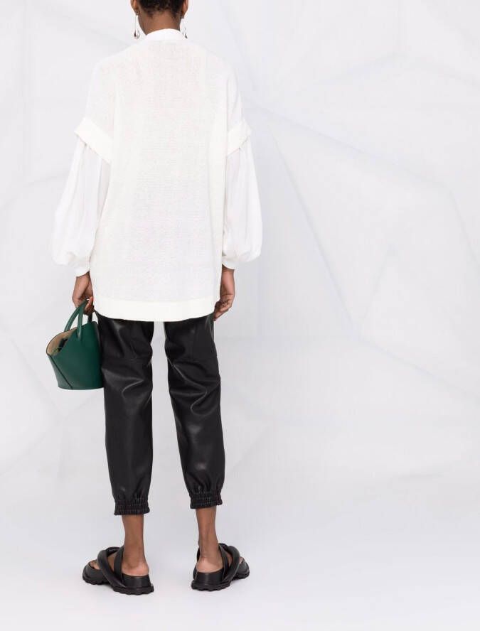 Fabiana Filippi Vest met pofmouwen Wit