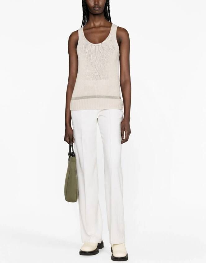 Fabiana Filippi Top van scheerwol Beige