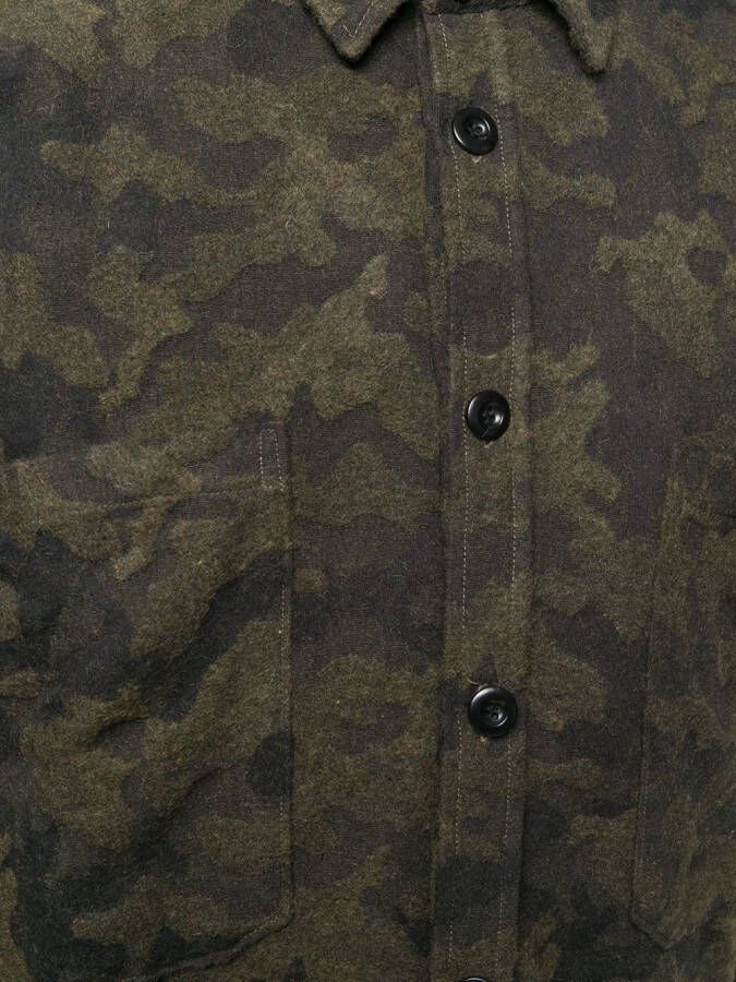 Faith Connexion Overhemd met camouflageprint Goud