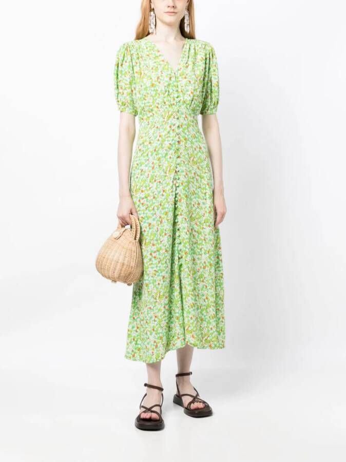 Faithfull the Brand Jurk met bloemenprint Groen