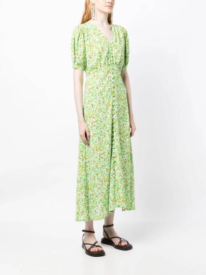 Faithfull the Brand Jurk met bloemenprint Groen