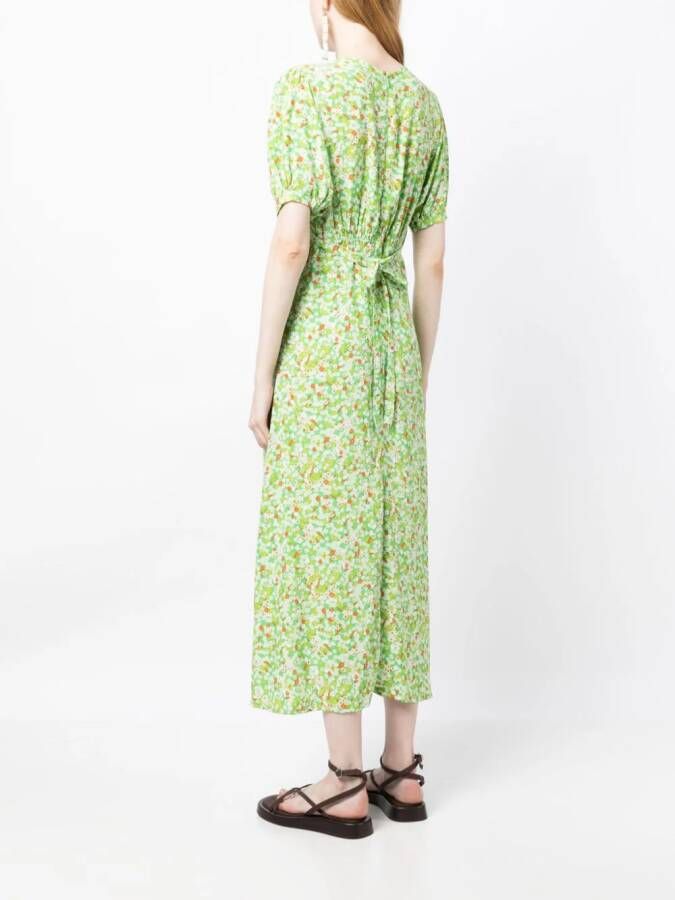 Faithfull the Brand Jurk met bloemenprint Groen