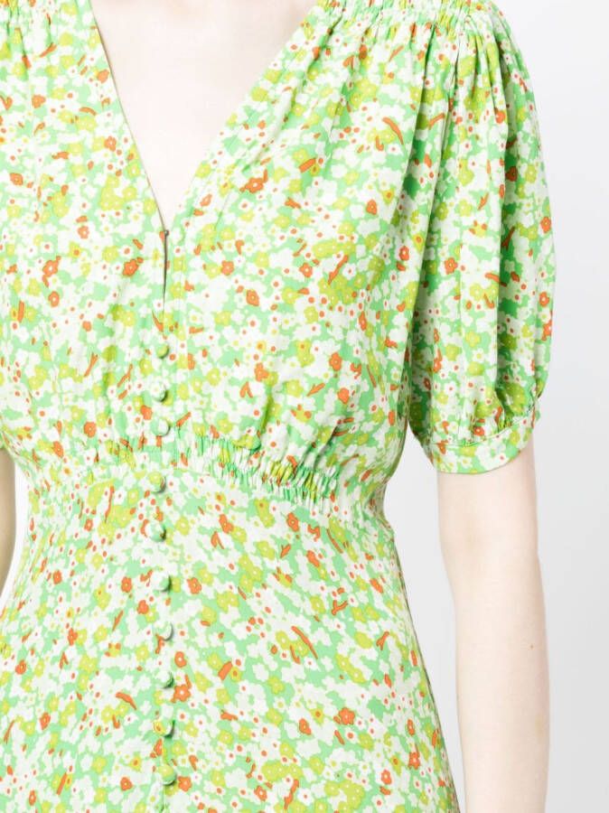 Faithfull the Brand Jurk met bloemenprint Groen