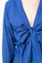 Faithfull the Brand Jurk met waterval V-hals Blauw - Thumbnail 5