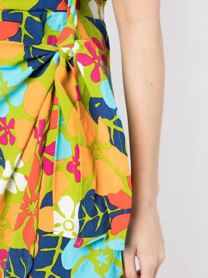 Faithfull the Brand Jurk met bladprint Veelkleurig