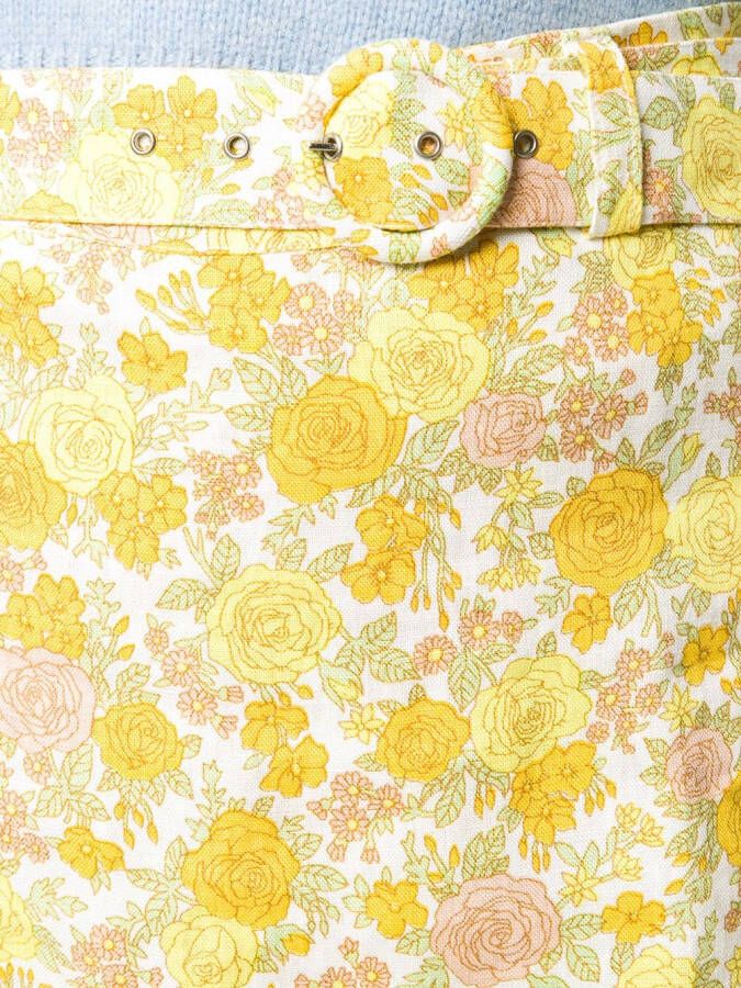 Faithfull the Brand Shorts met bloemenprint Geel