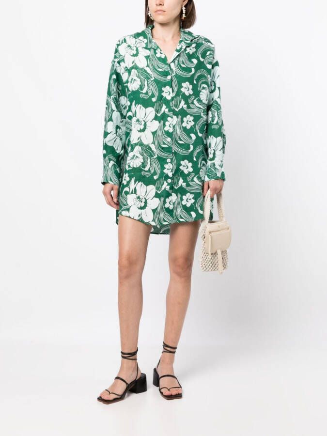 Faithfull the Brand Blousejurk met bloemenprint Groen